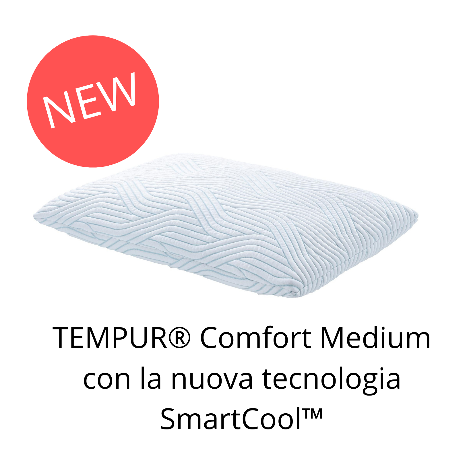 TEMPUR® Comfort Medium Guanciale con la nuova tecnologia SmartCool